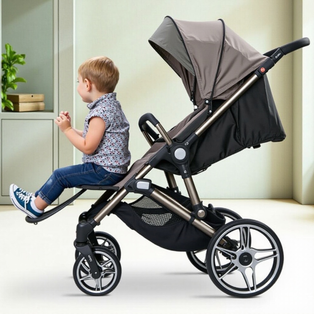 travel stroller with ride on board