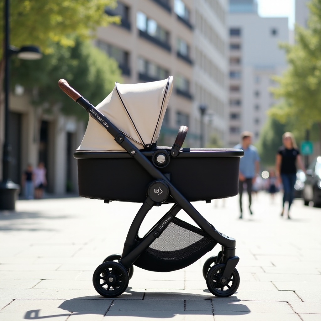 smallest double stroller folded